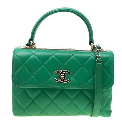 chanel green handbag|chanel bags green color.